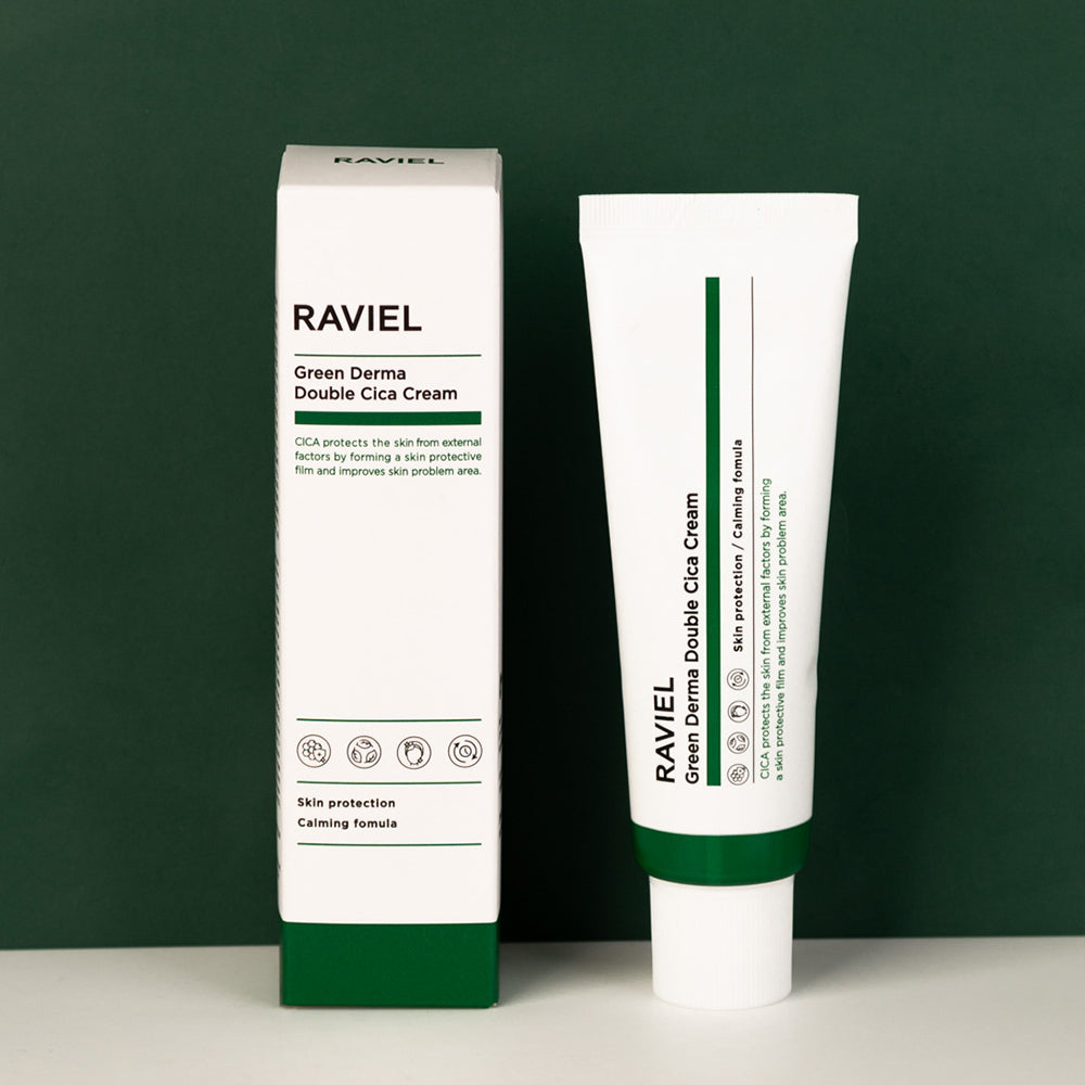 Raviel - Green Derma Double Cica Cream 雙重積雪草舒緩修護面霜 (50ml)
