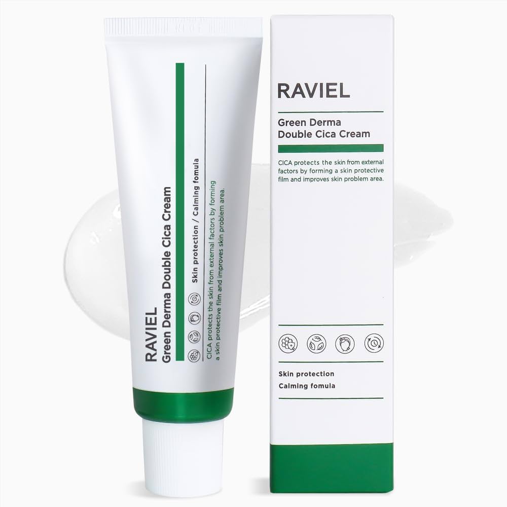 Raviel - Green Derma Double Cica Cream 雙重積雪草舒緩修護面霜 (50ml)