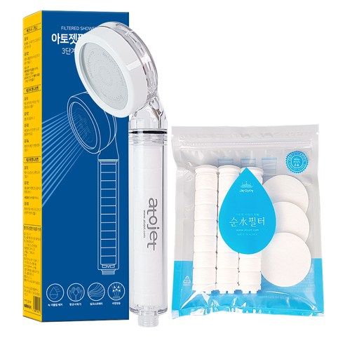 Atojet - Shower Head Set with 3 Head Filters and 3 Body Filters