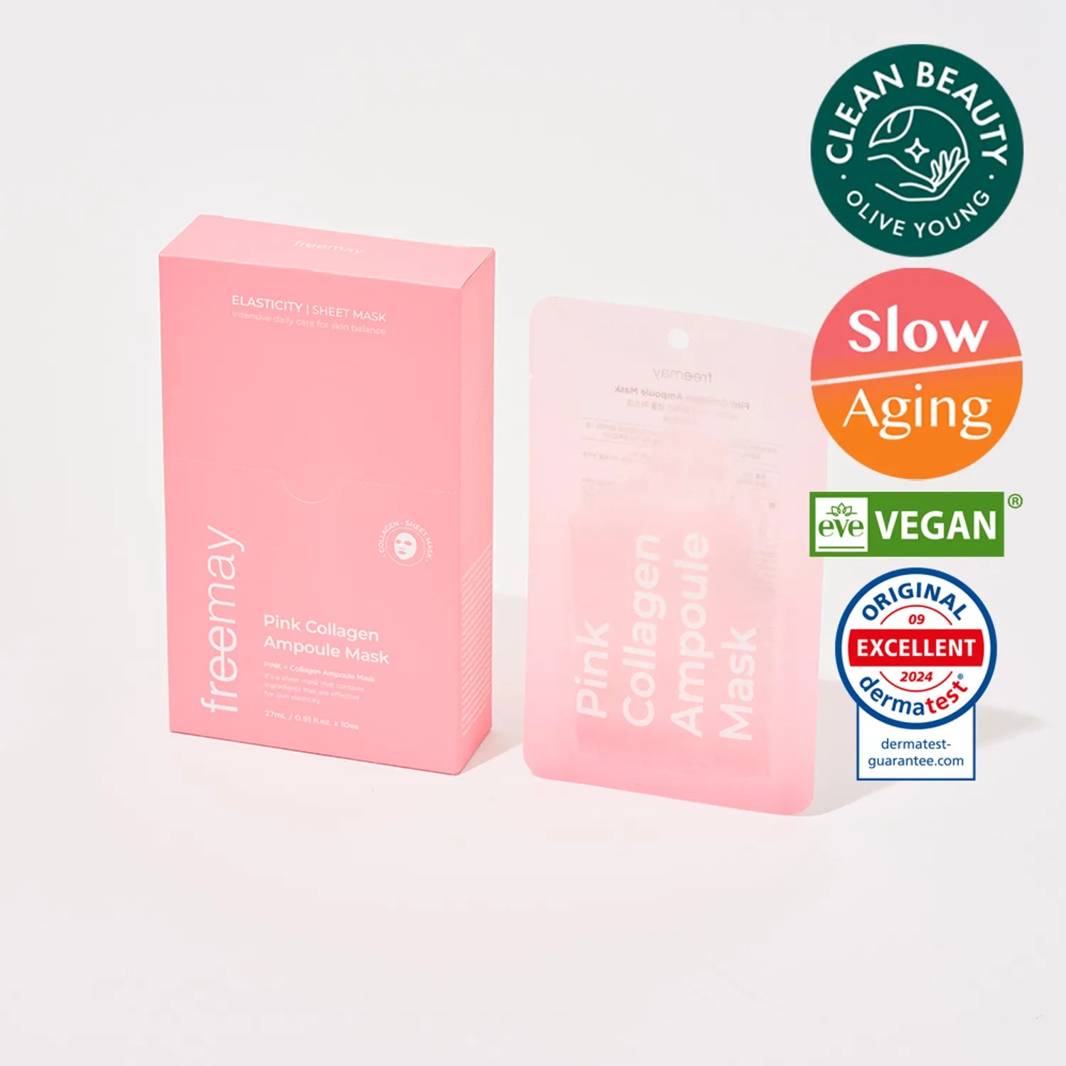 Freemay - Pink Collagen Ampoule Mask (10pcs)