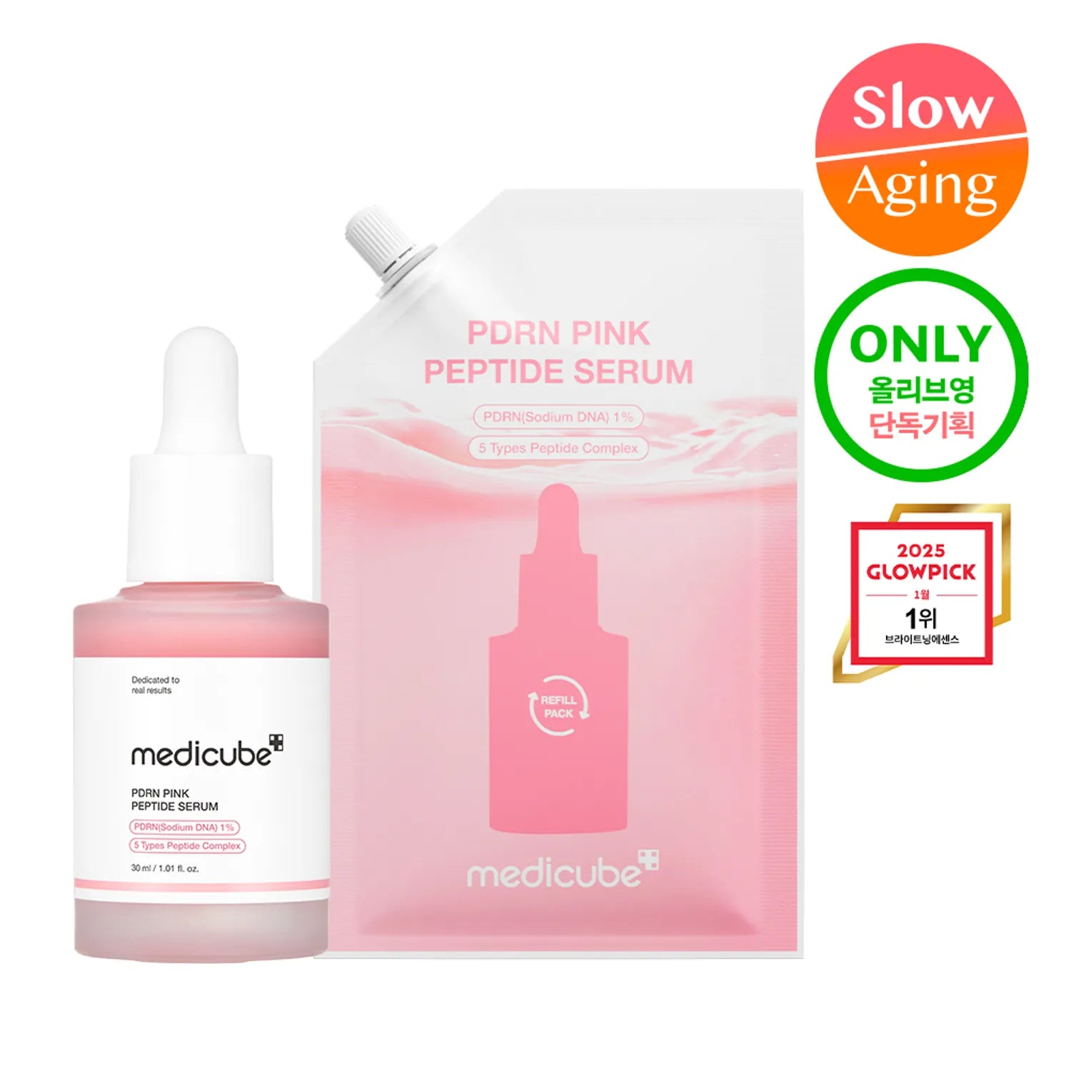 medicube - PDRN Pink Peptide Serum Set (30ml + Refill 50ml)