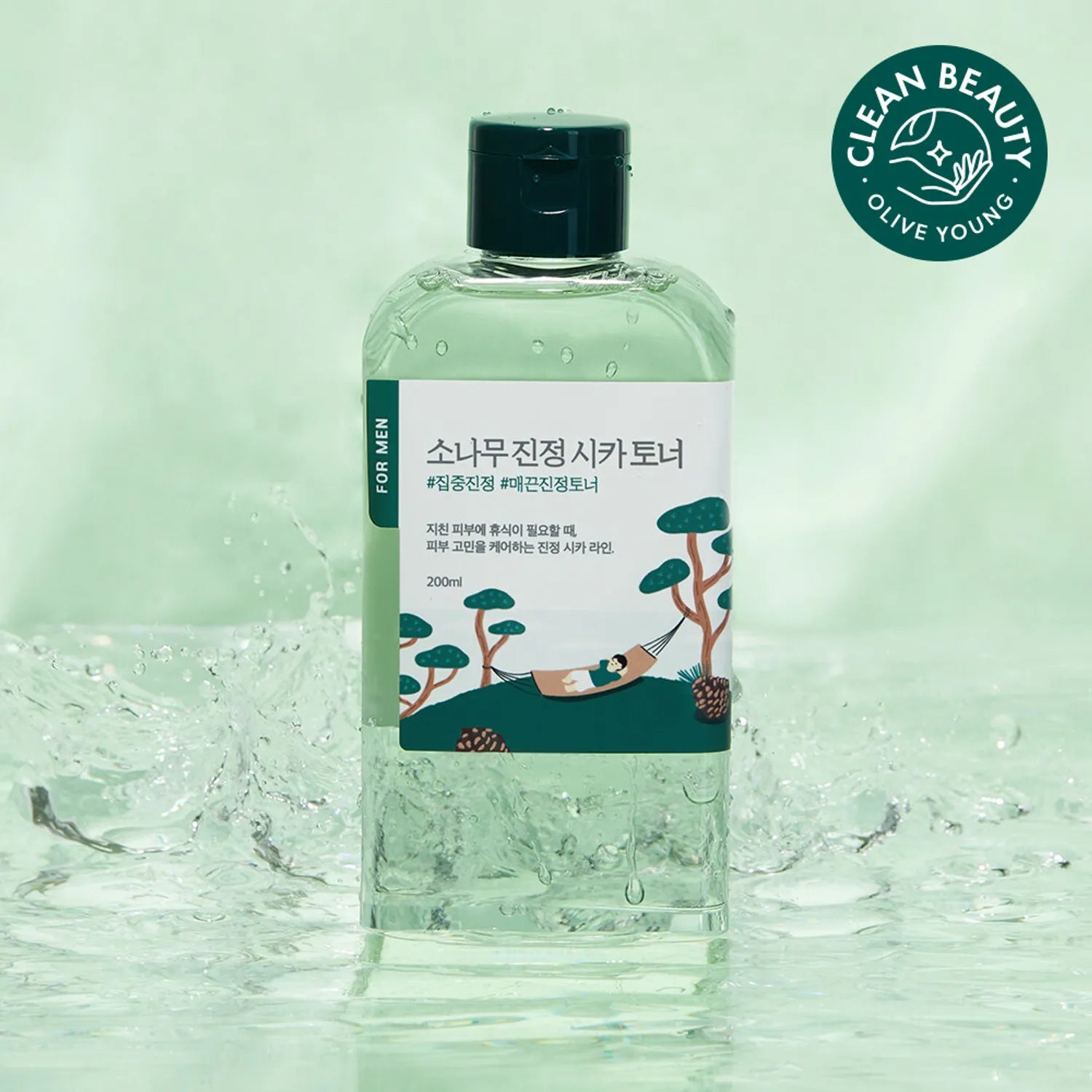Round Lab - For Men Pine Soothing Cica Toner 男士松木舒缓积雪草爽肤水 (200ml)